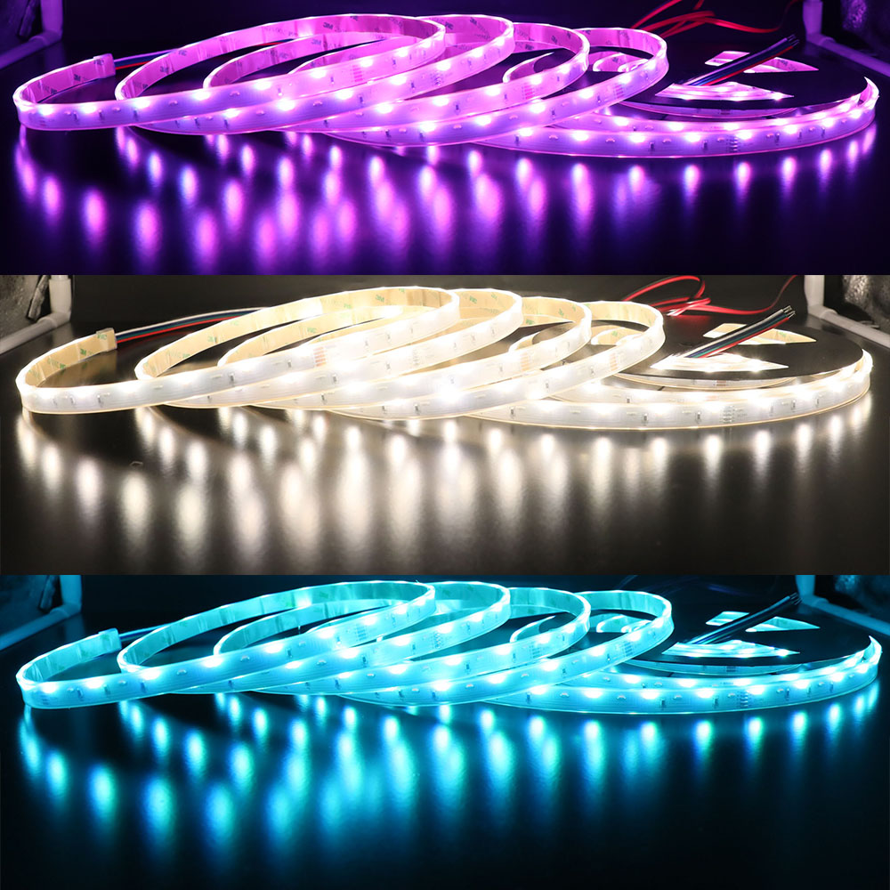 RGBW Waterproof LED Lights - 72LEDs/m 24V Side Emitting LED Strip - 3000K/4000K/6000K White Light